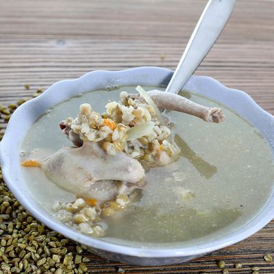 Pigeon Soup with pigeon pieces