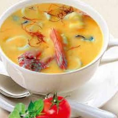 Seafood soup dish