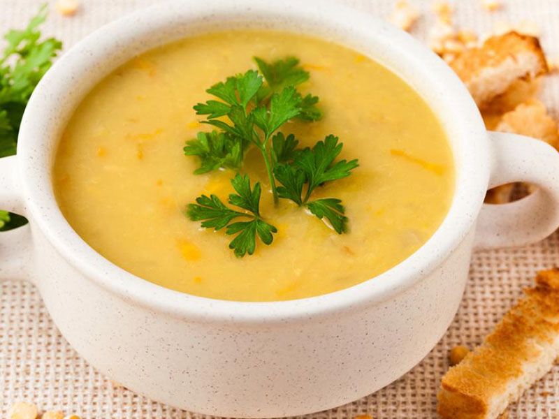 Lentil Soup With Toasted Bread