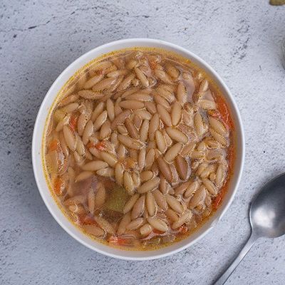 Orzo soup dish