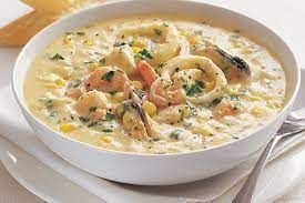 Seafood With White Sauce Soup