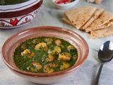 Molokhia with shrimp