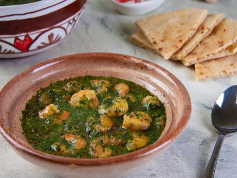 Shrimp Molokhia Platter