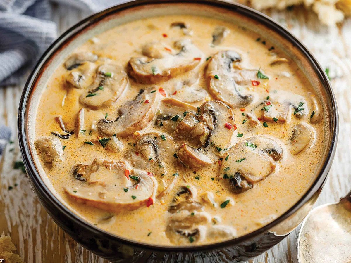 Mushroom chicken cream Soup