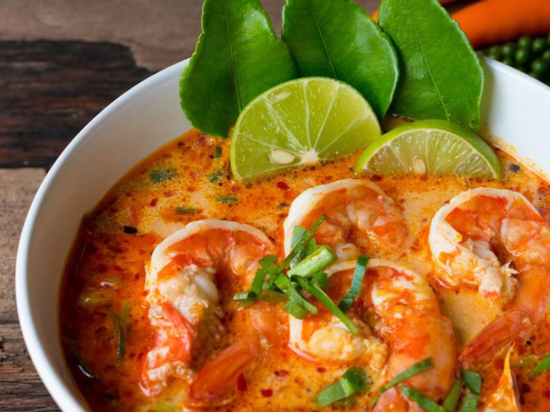 red sauce shrimp soup