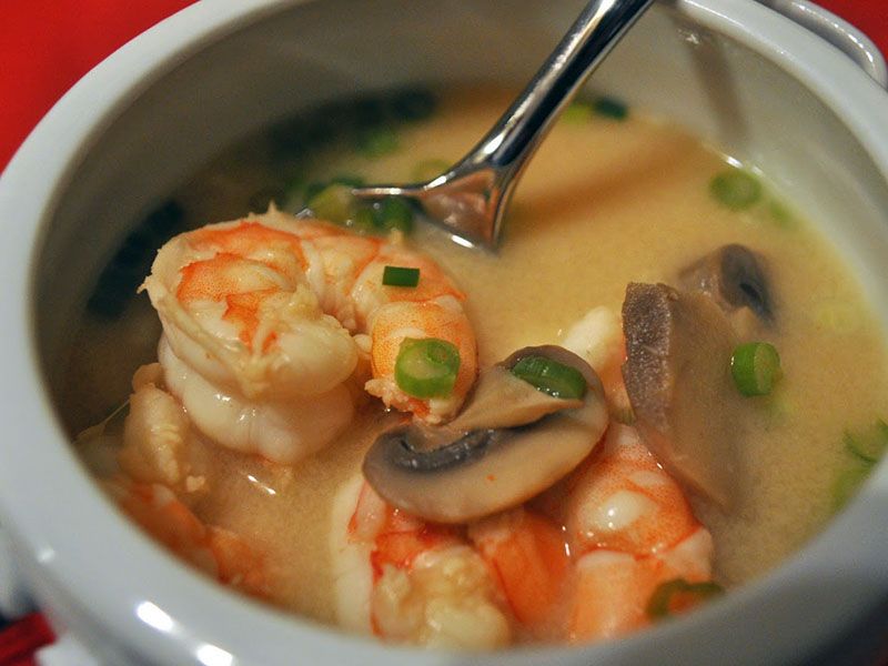 Boneless Shrimp With Roe Soup
