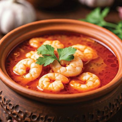 Shrimp soup red sauce