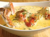 Golden shrimp soup