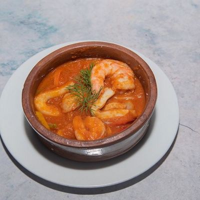 Seafood Fillet Soup With Red Sauce