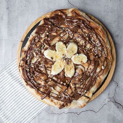 Chocolate Nuts and Banana Pie