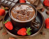 Hot Chocolate With Strawberry