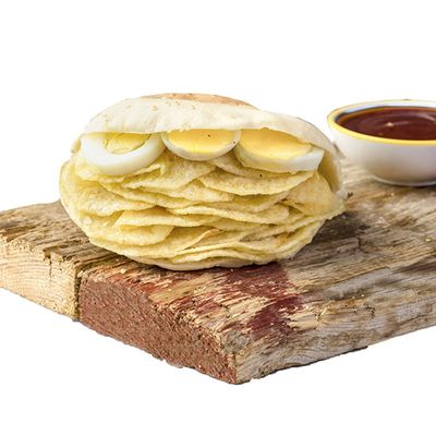 Chips with Eggs Sandwich