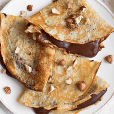 Chocolate And Nuts Crepe