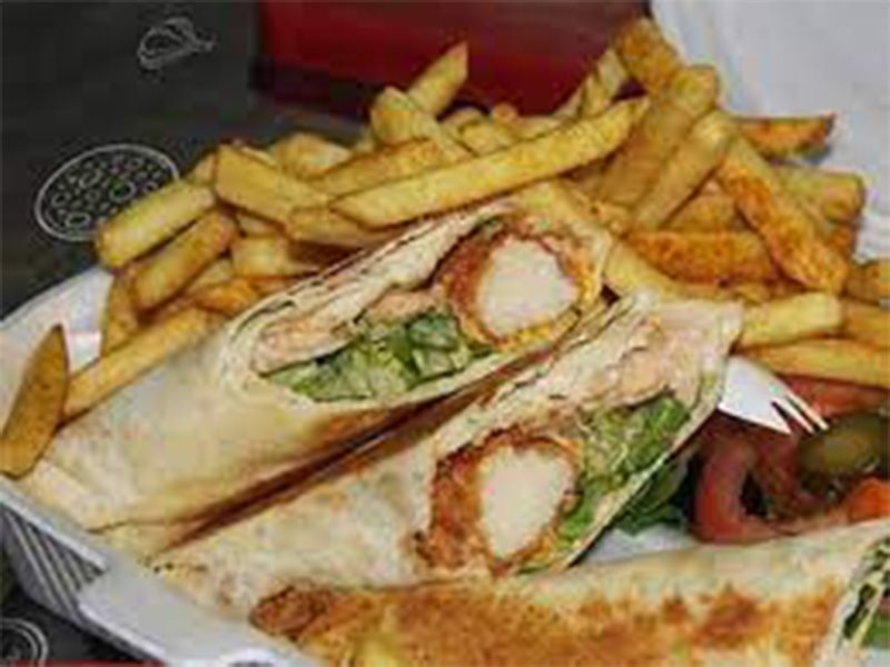 Chicken Zinger With Mozzarella Cheese Saj Sandwich