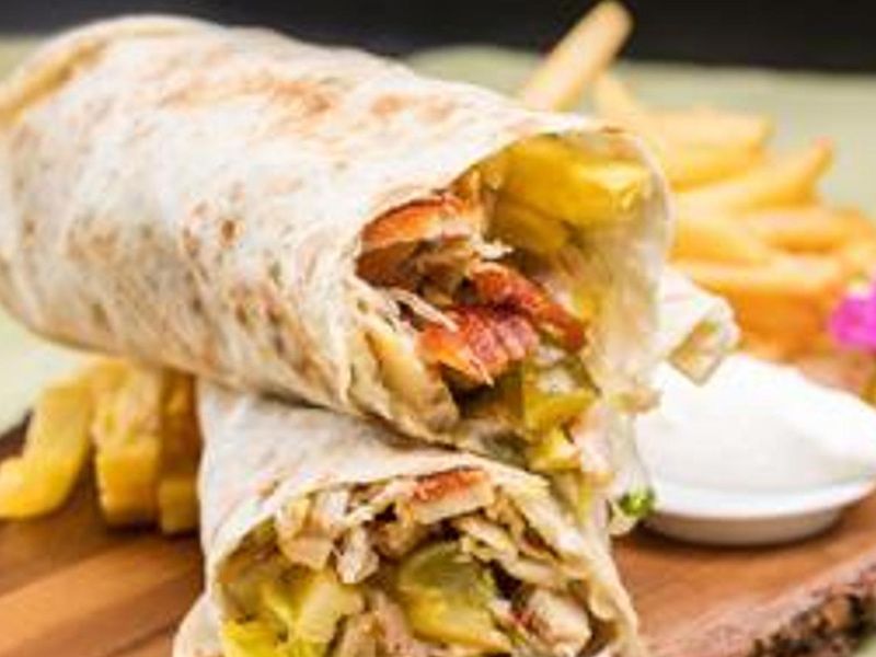 French Fries Saj Sandwich