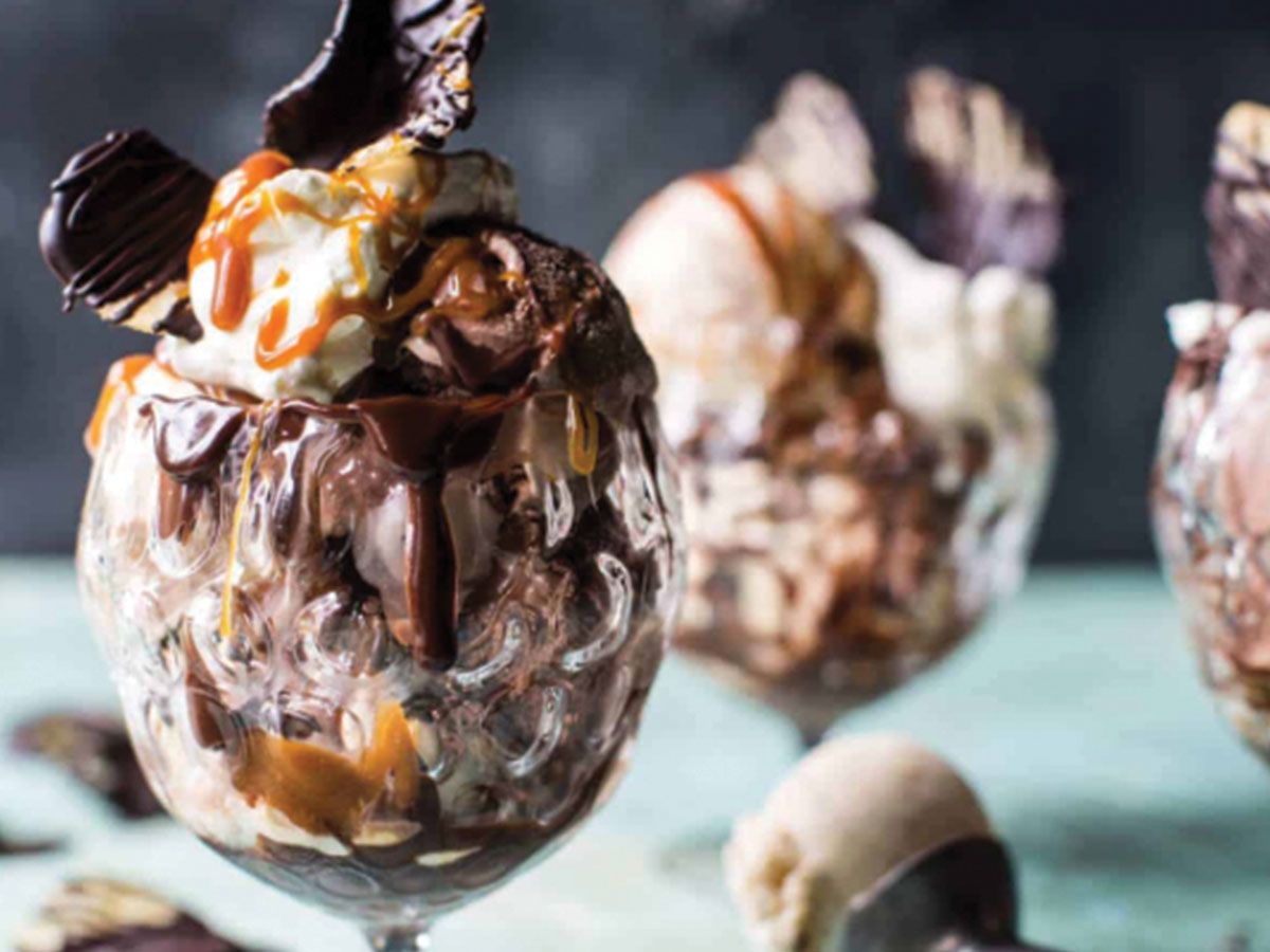 Peanut butter with caramel Sundae