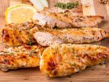 Grilled chicken breasts meal