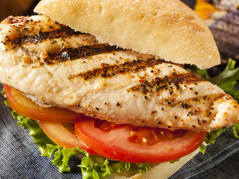 Grilled Chicken Breasts Sandwich