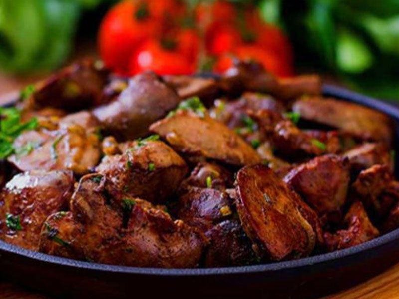 Alexandrian chicken liver
