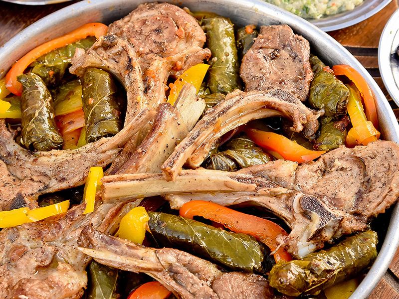 Vine Leaves With Ribs Tray