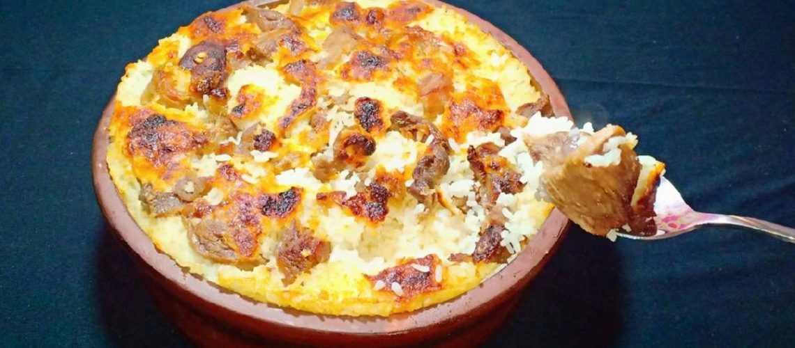Oven Baked Rice With Meat Casserole
