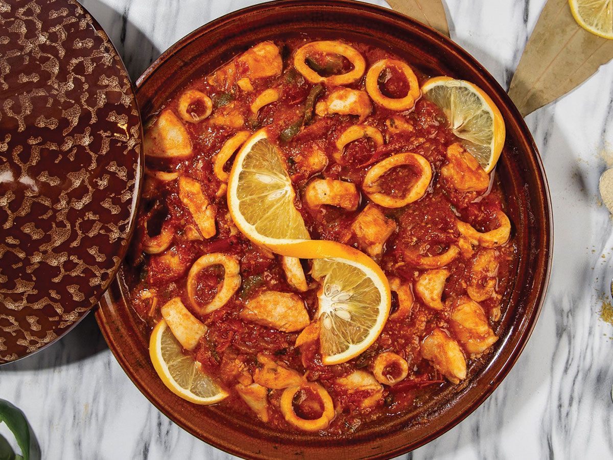 Special seafood rice casserole
