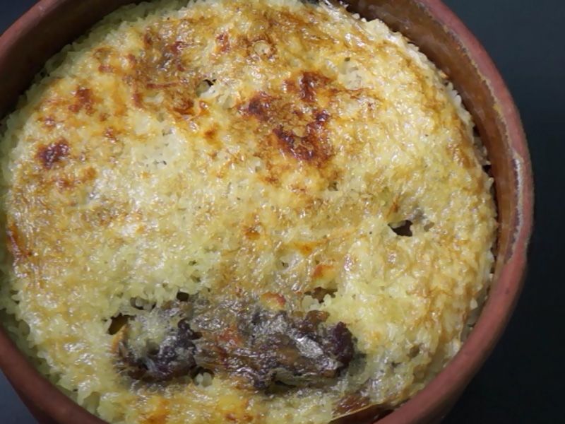 Oven Baked Rice With Veal Tagine
