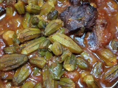Okra with Meat Casserole