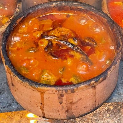 طاجن بامية باللحم