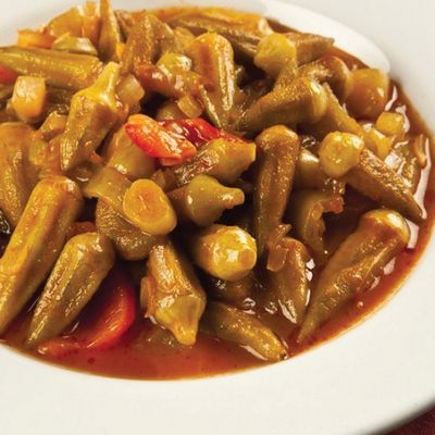 Plain okra casserole