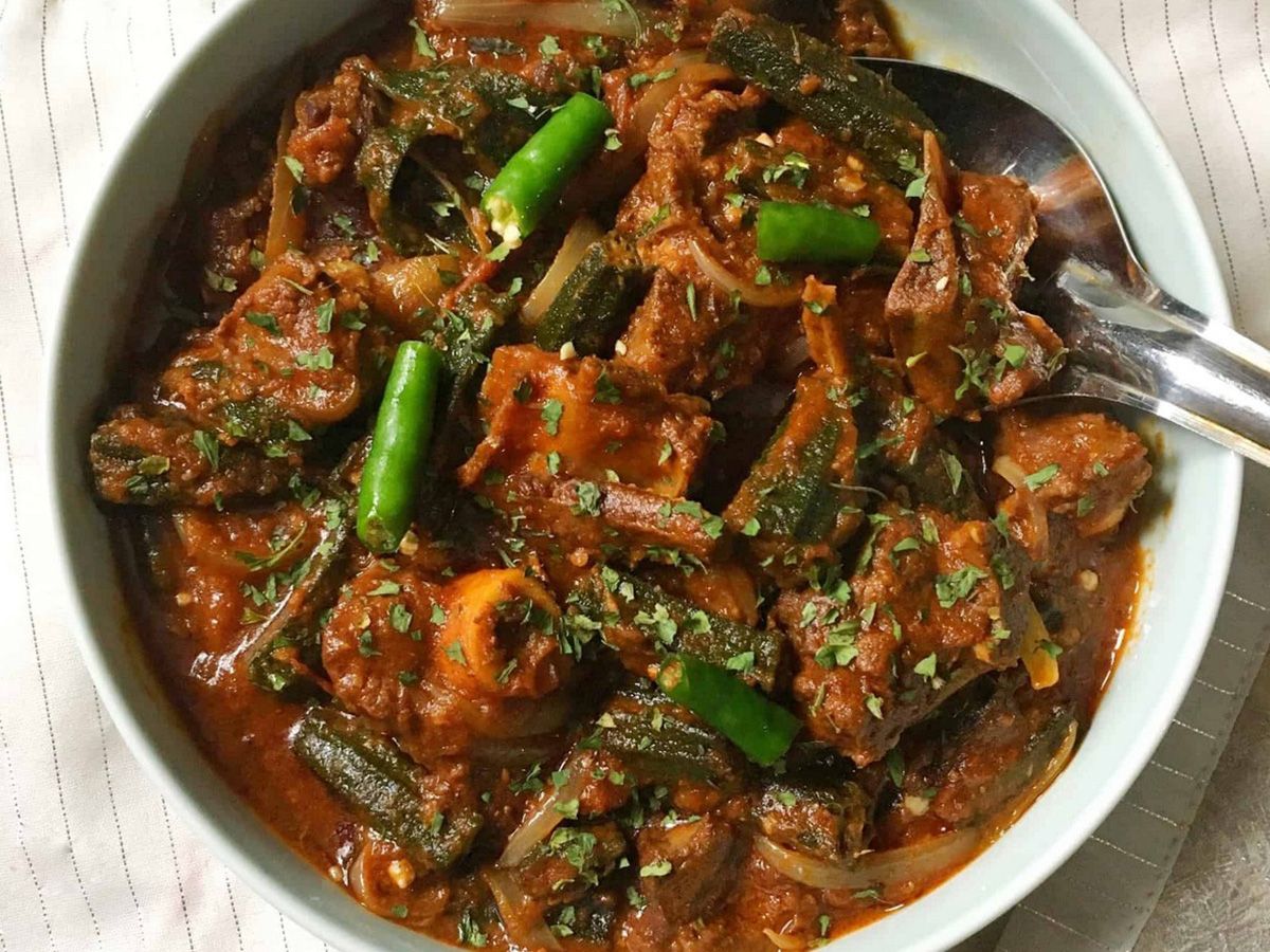 Okra Casserole With Baladi Meat