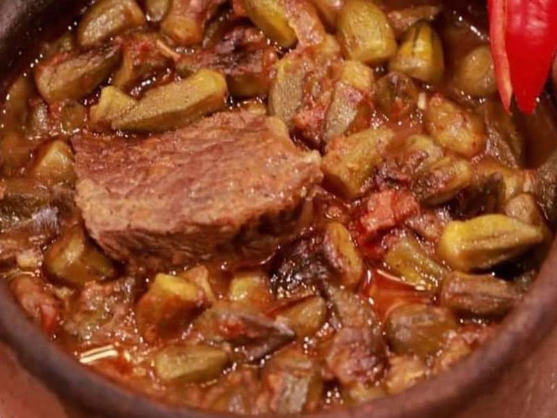 Okra Meat Casserole