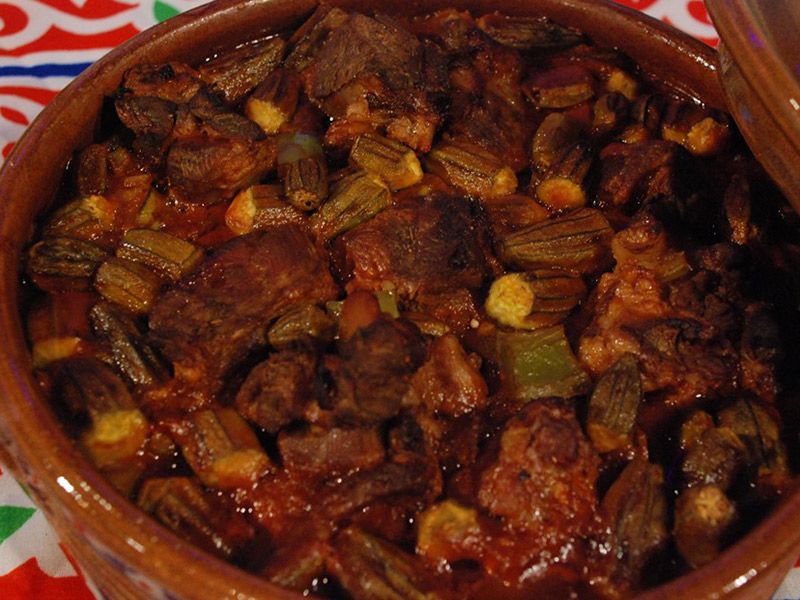 Okra With Meat Casserole
