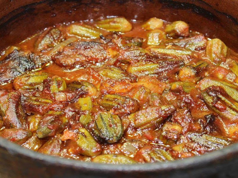 Okra With Meat Casserole