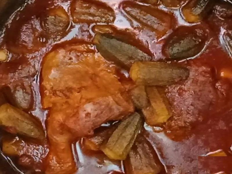 Okra With Meat Casserole