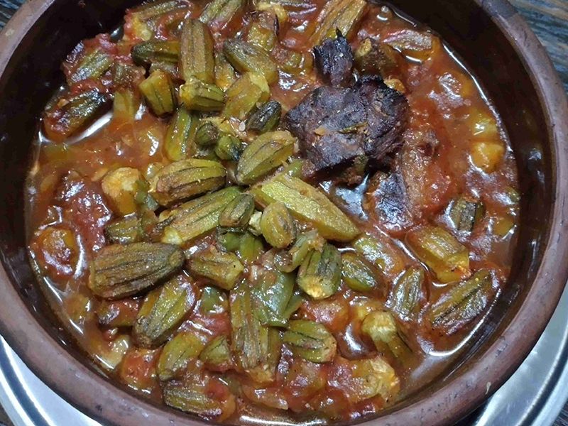 Okra With Meat Casserole