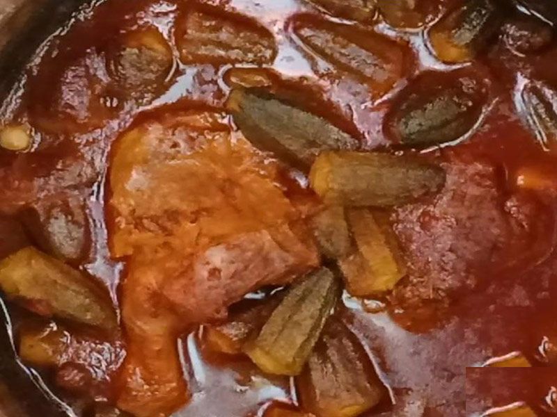 Okra With Meat Casserole
