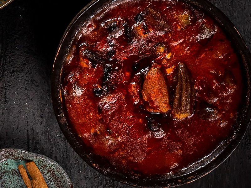 Okra With Kandouz Meat