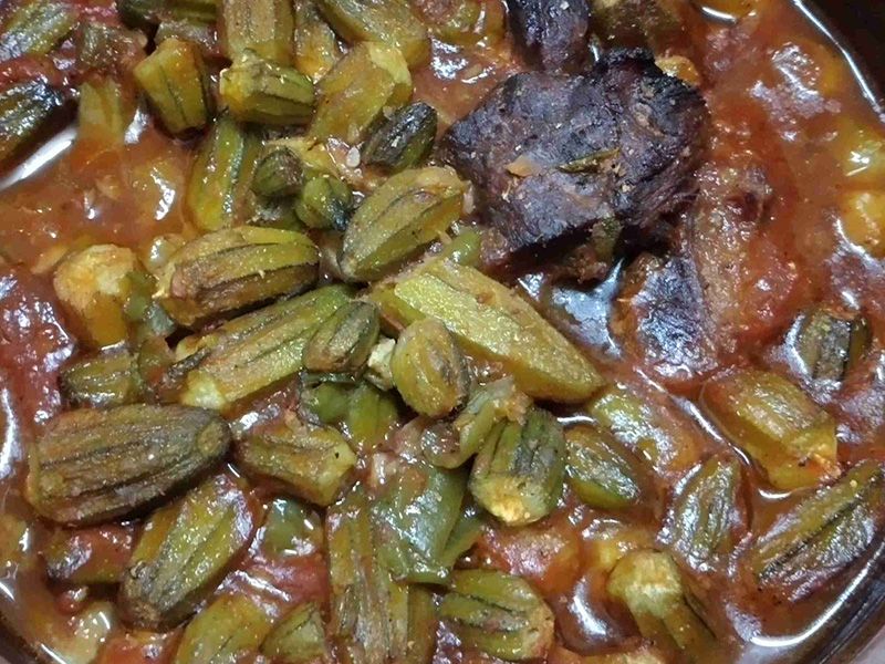 Okra With Meat Casserole