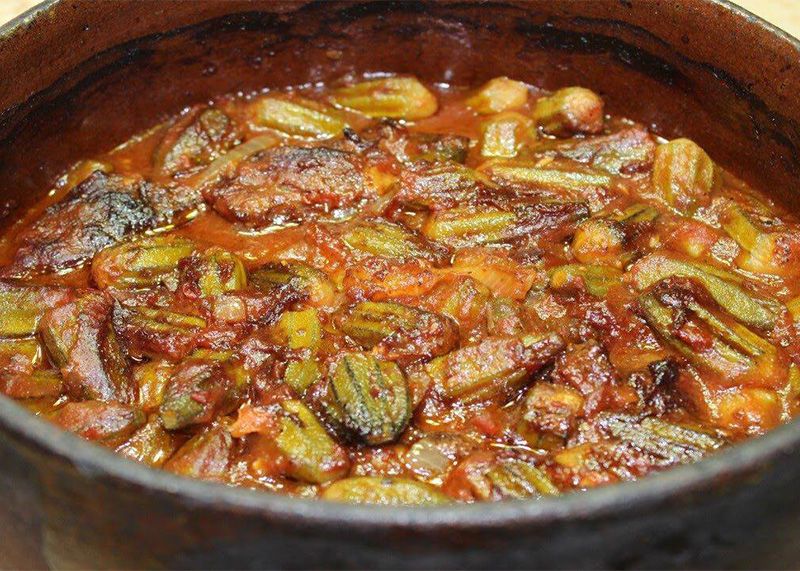 Okra With Meat Casserole
