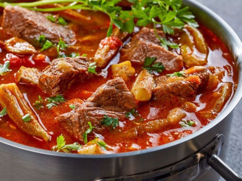 Okra With Meat Casserole