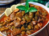 okra casserole with meat