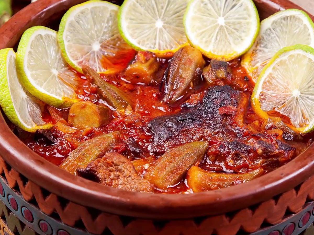 Meat Okra Casserole With Rice