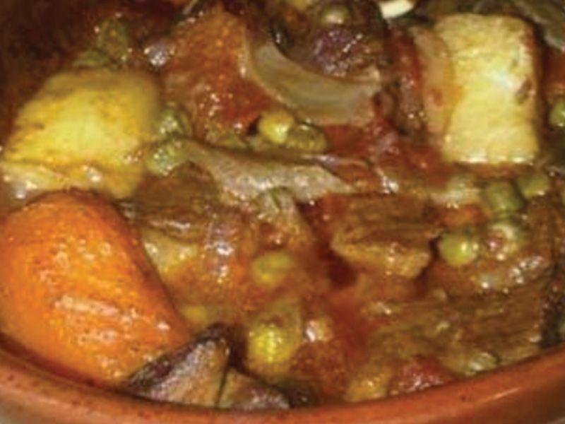 okra with meat casserole