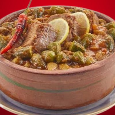Okra Casserole With Meat