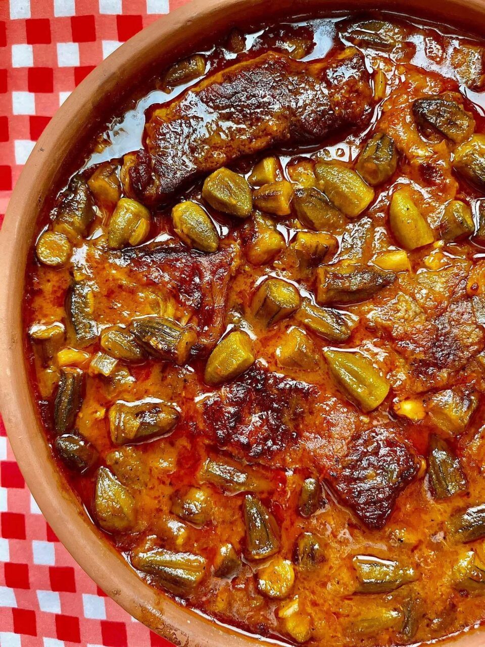 Okra With Meat Casserole