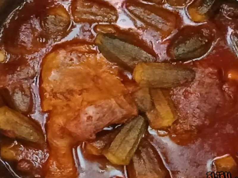Okra With Meat Casserole