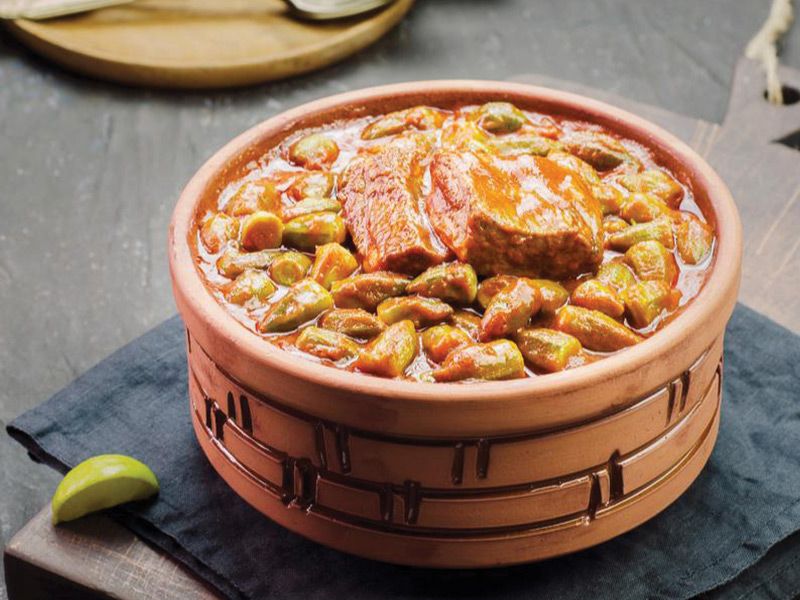 Okra With Baladi Meat Casserole