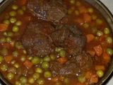 Peas with meat casserole