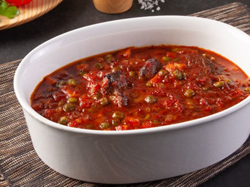 Peas With Meat Casserole